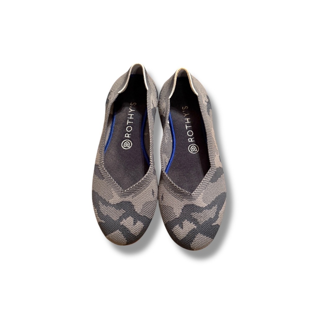 Rothy's Camo Round Flats Women's Size 11 Eco‎ Knit Comfortable Lightweight READ